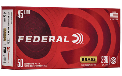 FED CHAMP 45ACP 230GR FMJ BRSS 50/1 - for sale