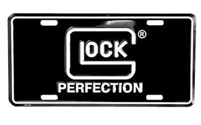 GLOCK OEM PERF LICENSE PLATE BLK/WHT - for sale