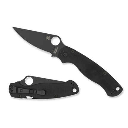 SPYDERCO PARA MILITARY 2 G10 BLK BLD - for sale